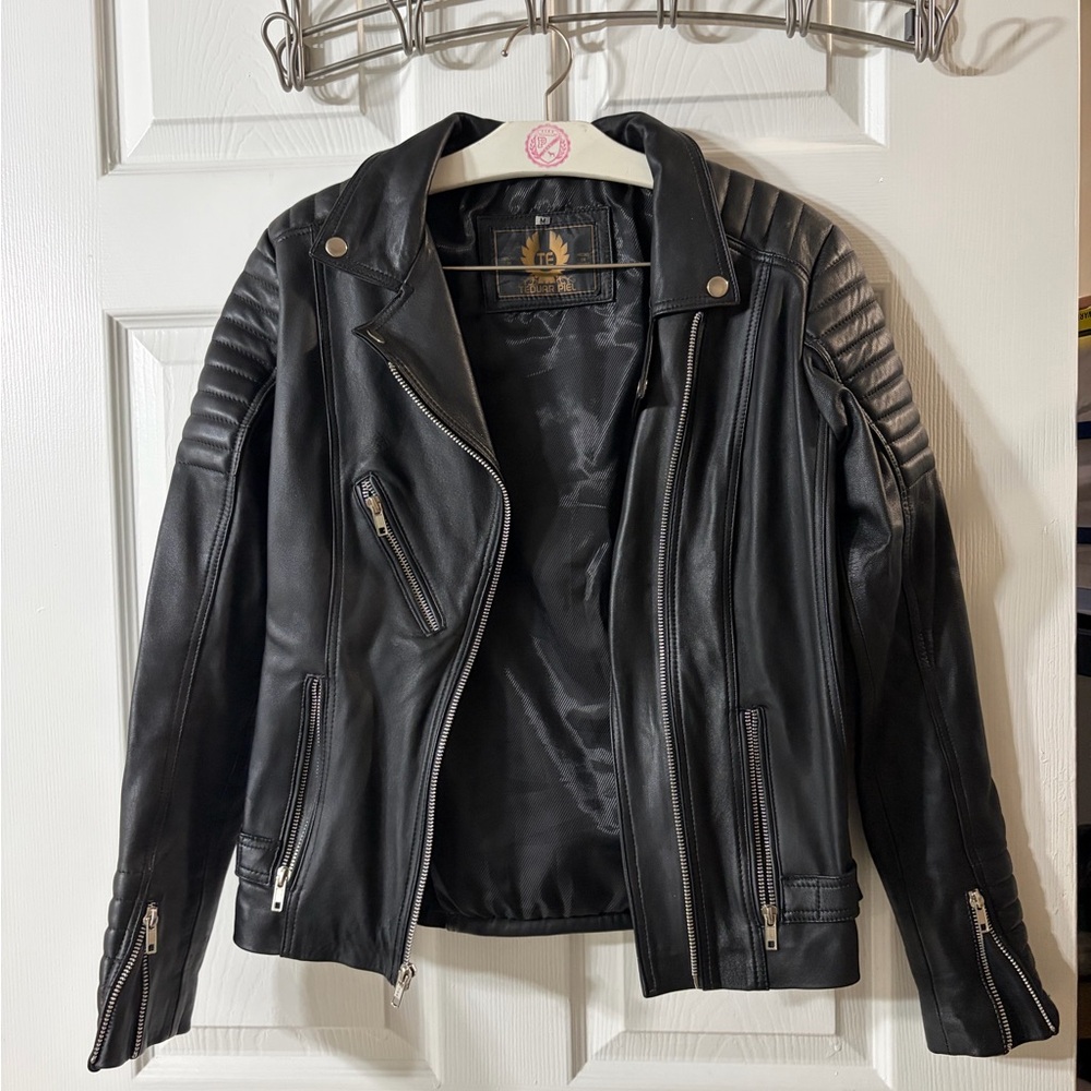 Black Leather Biker Jacket